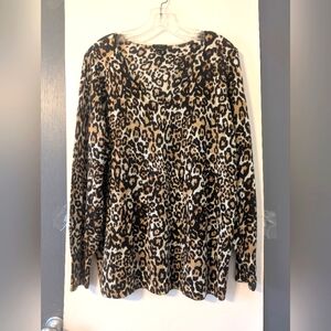 Talbot's Leopard Light‎ Weight Sweater Women's Size 1X